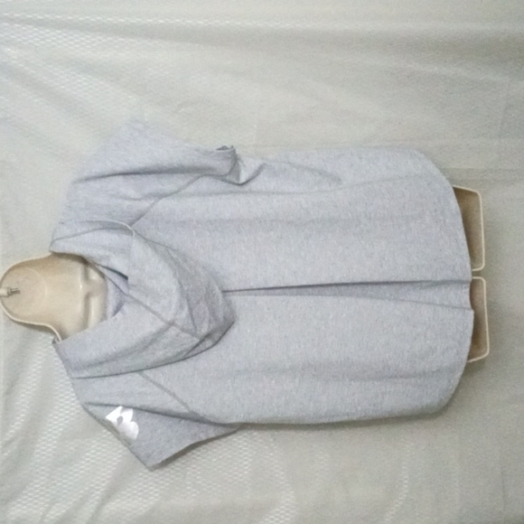 New Balance Hooded Jersey Crop Top, M, Heather Grey, Short sleeve, High … - Picture 2 of 14